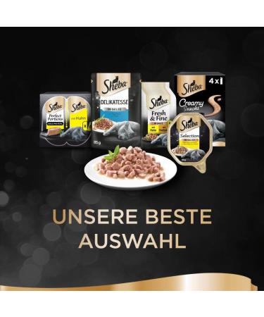Sheba Sauce Lover - Premium Cat Food Variety Pack (32 x 85g) | Salmon Tuna Chicken & Duck - MSC Certified - Buy Online on SooperMarket.com