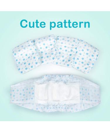 26pcs XS Disposable Dog Diapers for Male Dogs | Fits 15-33cm Waist | Puppy-White - International Shipping Available - Buy Online on SooperMarket.com