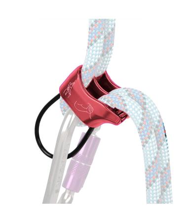 AOKWIT Professional 25KN Rappel ATC Belay Device Aluminum V-grooved Rock Climbing Belay Device Rappelling Descender Safety Equipment Red