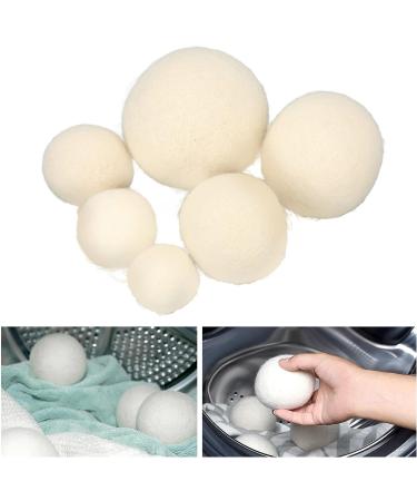 6 Wool Drying Balls Clothes Softening Balls Laundry Drying Reusable Balls Clothes Drying Accessories - Buy Online on SooperMarket.com