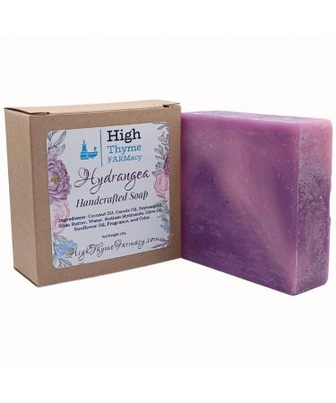 Hydrangea Handmade Soap - 5 Oz Hydrangea Scented Natural Bar Soap - Floral Scented Lye Soap - Non Toxic Natural Soap - Hydrangea Natural Soap Bar - Natural Soap for Women