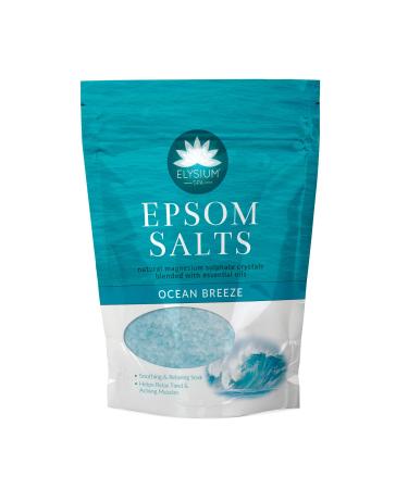 Elysium Spa Epsom Bath Salts Natural Magnesium Sulfate Perfume Purify Relax Unwind 450g (Ocean Breeze)