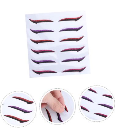Amosfun 12 Pairs Glitter Eyeliner Cat Eyeliner Sticker Makeup Eyeliner Instant Eyeliner Stickers Purple Stickers Sticky Eyelid Sticker Eyeliner Tape Strips Self- Natural Woman Cosmetic - Buy Online on SooperMarket.com