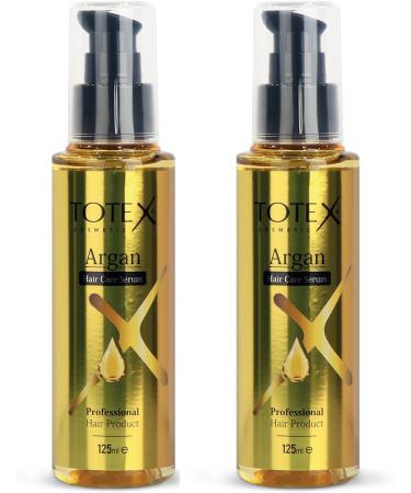 Totex Argan Hair Care Serum I Argan Hair Care Serum I damaged hair repair Serum - Anti Spliss I 125ml (2 pieces) 125 ml (2 pack)