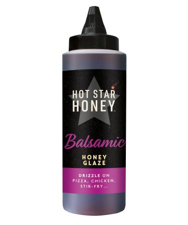 Hot Star Honey Balsamic Glaze | Hand Crafted Balsamic Honey Glaze | Balsamic glaze Perfect for Chicken Pizza Pasta Steak and Noodle - 330g Bottle