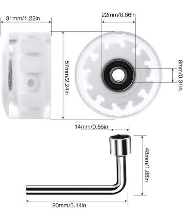 Mopoin 8 Pack 82A Roller Skate Wheels | 32mm X 58mm | Indoor/Outdoor Quad Skate Wheels with ABEC-9 Bearing | Durable Wear-Resistant PU | Blue | Double-Row Skating Accessories - Buy Online on SooperMarket.com