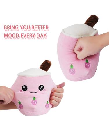 Anboor Bubble Tea Plush Pillow - Strawberry 25cm | Cute and Soft Stuffed Animal Toy for Kids | Perfect Gift for Baby and Children - Buy Online on SooperMarket.com
