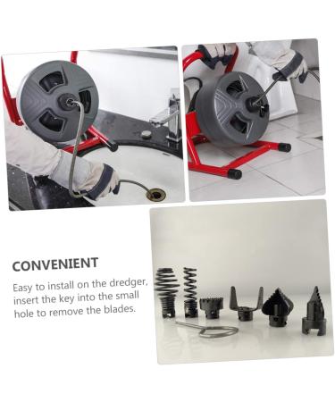 COOLHIYA 7pcs Pipe Cleaner Cleaning Tools Household Cleaner toliet Bowl Cleaner Toilet Parts Coil Springs Practical Toilet Cleaners to Rotate Manganese Steel Drainage Floor Drain - Buy Online on SooperMarket.com