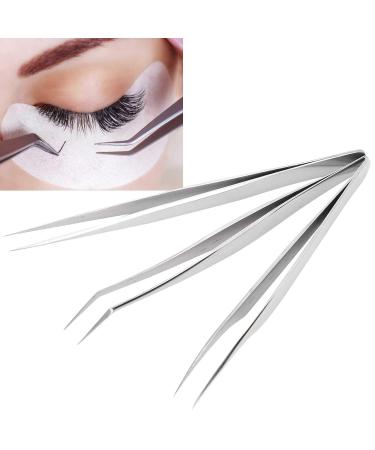 Premium Eyelash Extension Tweezers Set - 3-Part Silver Dolphin Tool for Perfect Fans - Buy Online on SooperMarket.com