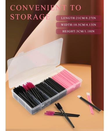 Yokilly 300PCS Disposable Mascara & Lip Wands Set - Makeup Tool Kit with Organizer Box (Black+Pink) - Buy Online on SooperMarket.com