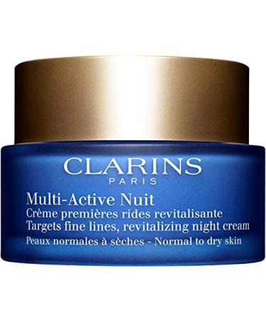 Clarins Multi-Active Night Cream | Multi-Tasking Anti-Aging Moisturizer | Targets Fine Lines | Revitalizes  Tones and Nourishes | Hydrates and Smoothes | Normal To Dry Skin Types | 1.7 Ounces