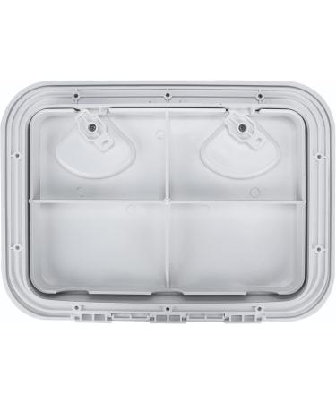 SmartMarine White Marine Deck Access Hatch 17.3x12.4 - Rectangle Boat Deck Hatch & Lid - Buy Online on SooperMarket.com
