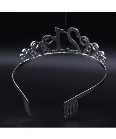 Frcolor 21th Birthday Crystal Tiara Crowns Headband with Hair Combs - Buy Online on SooperMarket.com