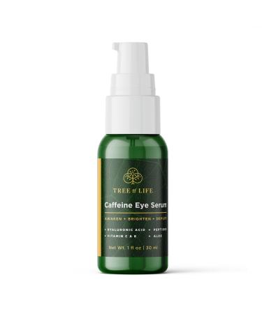 Tree of Life Caffeine Under Eye Serum - 1fl oz - Dermatologist Tested Dark Circles Treatment - Hydrating Anti-Aging Formula to Reduce Puffiness Bags & Wrinkles - All Skin Types