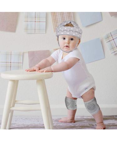 TORASO Baby Head Protector & Knee Pads for Crawling Infant Safety - Gray Star Design | Ages 6-36 Months - Buy Online on SooperMarket.com