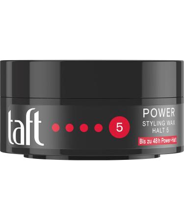 Taft styling wax power with a stop 5 (75 ml) structured like a hair wax and holds like a hair gel without gluing for up to 48 h power stop