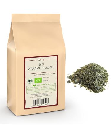 Kamelur 100g ORGANIC Wakame seaweed dried - raw wakame flakes without additives - ORGANIC Wakame seaweed in environmentally friendly packaging