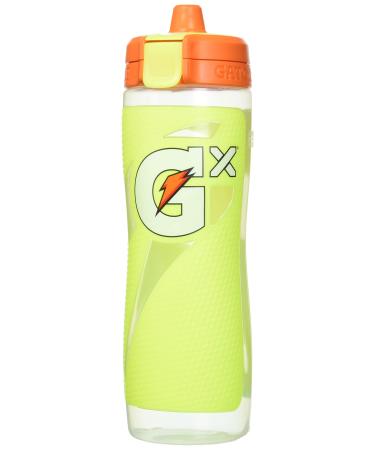 Gatorade Gx Hydration System, Non-Slip Gx Squeeze Bottles Neon Yellow Plastic, 30 Oz