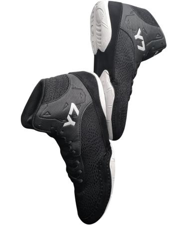 Fox-Fight Y7 Martial Arts Shoes for Men & Women - Breathable Suede Ringer Shoes | Flexible Athletics Fitness Shoes | 46 EU Black & White - Buy Online on SooperMarket.com