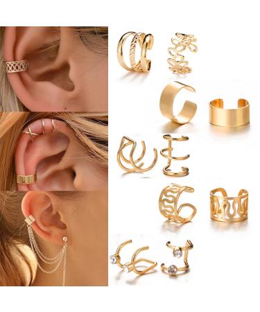48Pcs Gold Silver Hair Braids Dreadlock Beads Cuffs Clips for Women Men - Non-Piercing Ear Beard Hair Accessories - Buy Online on SooperMarket.com