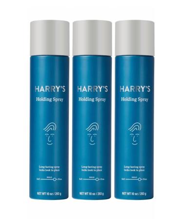 Harry's Men's Hair Holding Spray Firm Hold with Natural Finish 10 Oz (Pack of 3)