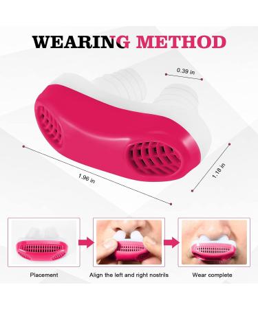 Anti Snoring Nasal Air Purifier - Sleep Apnea Device for Men and Women - Stop Snoring and Improve Sleep Quality - Red - Buy Online on SooperMarket.com