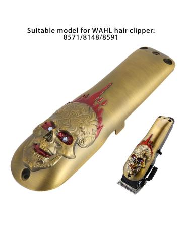 Professional Hair Clipper Front Cover - Electric Hair Cutter Trimmer Protective Casing for WAHL (Skull Gold - Buy Online on SooperMarket.com