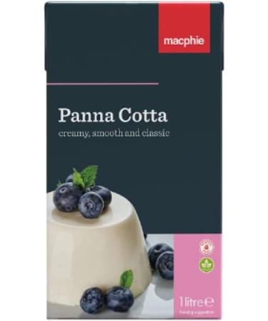 Panna Cotta 1L. A smooth liquid product which on heating and subsequent cooling sets to give a luxurious creamy panna cotta. Perfect on its own or served with a fruit coulis or compote.