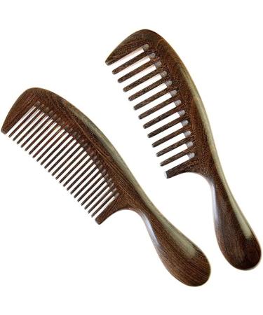 Comb Golden Silk Sandalwood Comb Large Thick-Handled Massage Comb Thick-Tooth Curling Comb Unisex wooden comb (Size : Small) - Buy Online on SooperMarket.com