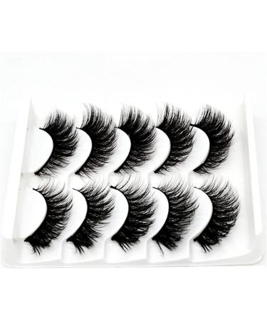 5 Pairs Handmade Natural Long Volume False Eyelashes Extensions Lashes as shown - Buy Online on SooperMarket.com
