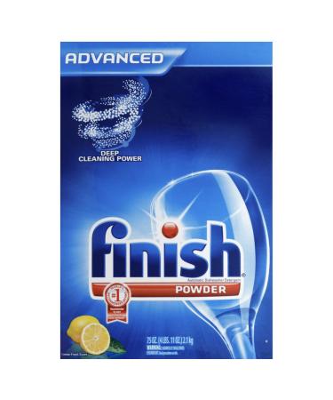 Finish Powder Dishwasher Detergent, Lemon Fresh Scent, 75 oz