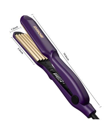 Buy DSHOW Ceramic Crepe Iron - Quick Heating Hair Crimping & Smoothing Straightener (Purple) | International Shipping Available - Buy Online on SooperMarket.com