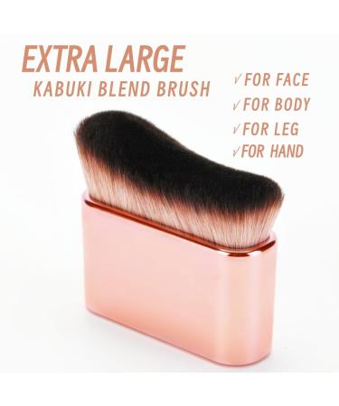 Self Tan Brush Kabuki - Best Body Makeup Brush for Self Tanner & Tanning Mousse | Liquid Foundation & Bronzer Applicator - Buy Online on SooperMarket.com