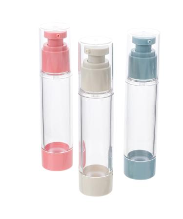 FRCOLOR Travel Shampoo Bottles 3pcs Portable Lotion Bottles Lotion Press- Type Bottles Travel Cosmetic Bottles Travel Lotion