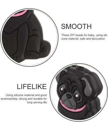 SEWACC 10pcs Cute Animal Dog Silicone Loose Beads - Teething Beads for Crafts - Buy Online on SooperMarket.com