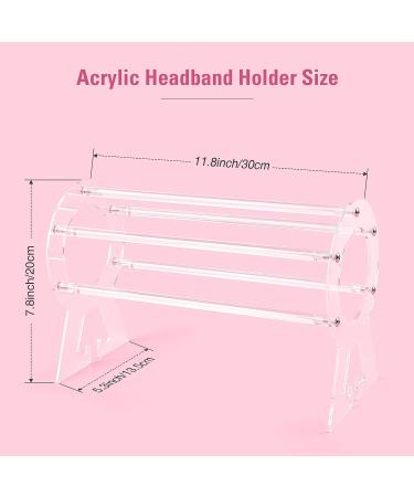 Suneerplay Clear Acrylic Headband Holder Organizer Stand for Women and Girls - Buy Online on SooperMarket.com