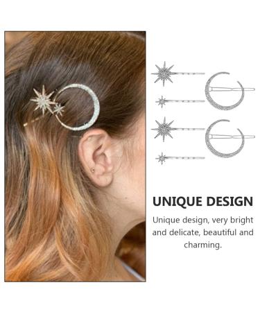 KALLORY Womens Stars and Moon Rhinestone Hair Clips - 6pcs Wedding Accessories - Buy Online on SooperMarket.com