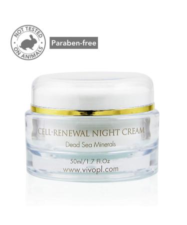 Vivo Per Lei Dead Sea Night Cream - Anti-Aging Moisturizer for Youthful Skin | 1.7 Fl Oz Shea Butter Night Cream - Buy Online on SooperMarket.com