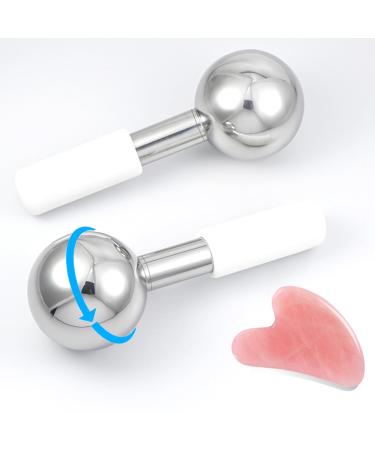 Running man Ice Globes -360 Rotating Unbreakable Stainless Steel Globes Cryo Sticks for Face -Reduce Puffy Eyes & Dark Circles Gua Sha Facial Tools-Skin Massage and Wrinkle Removal Anti Aging
