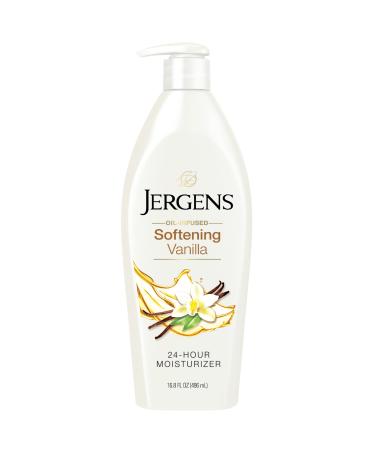 Jergens Softening Vanilla Oil-Infused Moisturizer 16.8 Fluid Ounce Soothing Full-Body Moisture with Sweet Vanilla Essence Oil-Infused