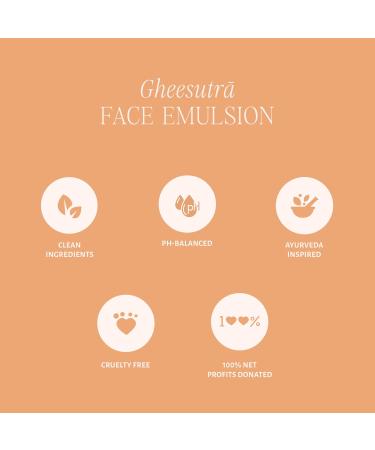 Shankara Gheesutra Face Emulsion - Hydrating Daily Moisturizer with A2 Ghee Hibiscus & Vitamin C | Ayurvedic Skin Care for All Skin Types - Buy Online on SooperMarket.com