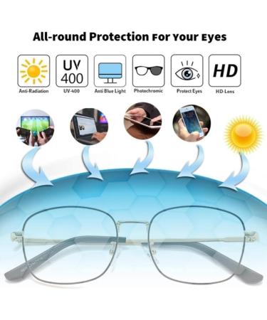 Buy Hoodg Blue Light Glasses for Men & Women - UV400 Computer Lens Eyewear | Gaming Radiation Protection | Direct Shipping - Buy Online on SooperMarket.com