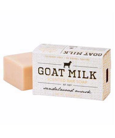 San Francisco Soap Company Goat Milk Bar Soap | SANDALWOOD MUSK | Dye-Free Bar Soap | Enriched with Nourishing Goat Milk | Unisex Fragrance | 10oz