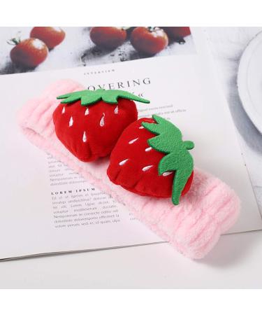 Cute Strawberry Headband Set for Teensery - Soft Elastic Hair Bands for Spa, Yoga, and Sports - Hair Accessories for Women and Girls - Buy Online on SooperMarket.com
