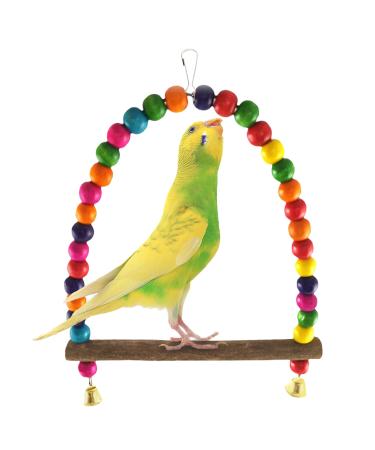 Sungrow Parakeet, Budgie & Hummingbird Swing Perch, Wooden Dowel Makes for Resting Spot, 1-Piece