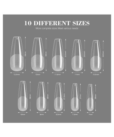 Saviland Gel X Nail Tips - 550PCS Long Coffin Full Cover Clear Acrylic Nails Kit | Soft Gel Nail Tips for Extensions & Repairs - 12 Sizes DIY Nail Salon Set - Buy Online on SooperMarket.com