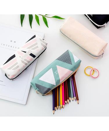 Ispchen M ppchen Zipper | Large Capacity Green Pencil Case for Students | Stylish Geometric Design | Perfect for Art & Stationery - Buy Online on SooperMarket.com