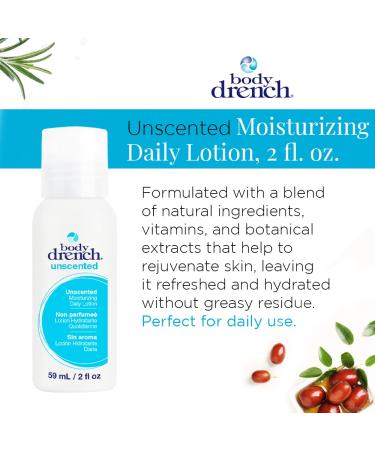Buy Body Drench Unscented Moisturizing Lotion 2oz - Hydrating & Non-Irritating Skin Care for All Skin Types - International Shipping Available - Buy Online on SooperMarket.com