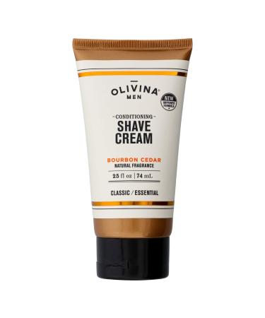 Barrel and Oak - Conditioning Shave Cream, Men's Shaving Cream, Moisturizing Shave Cream, Caffeine & Antioxidant-Rich, Helps Prevent Nicks, Bumps, Redness, & Dry Skin, Vegan (Bourbon Cedar, 2.5 oz)