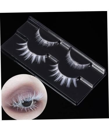 White False Eyelashes Halloween Colorful Eye Lashes Extension Tools Cosplay Makeup Natural Looking Masquerade Party Eyelashes Halloween Decorations Halloween Decor - Buy Online on SooperMarket.com
